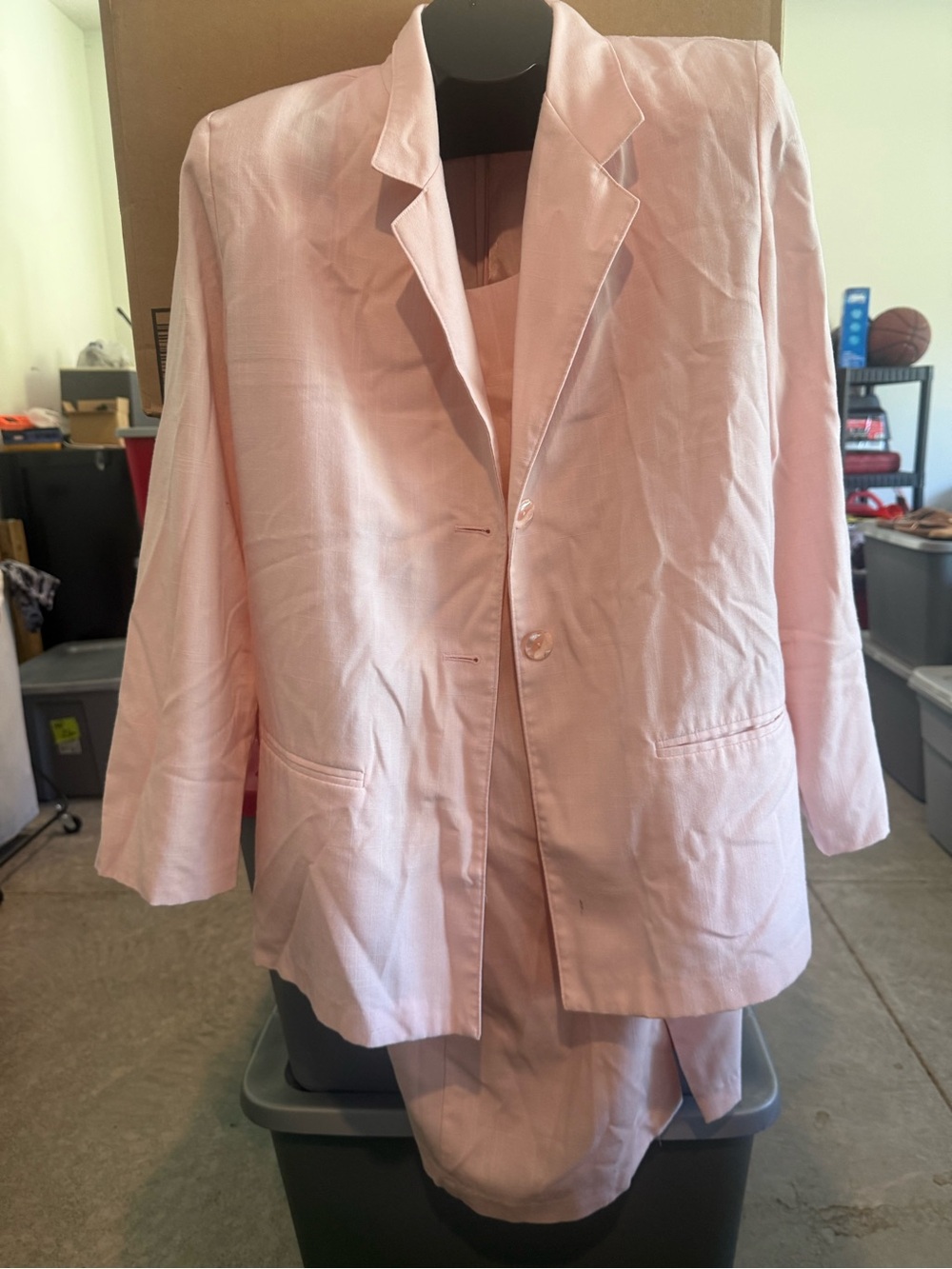 Classic Pink  Blazer Dress set- Lightweight Tailored Jacket p83